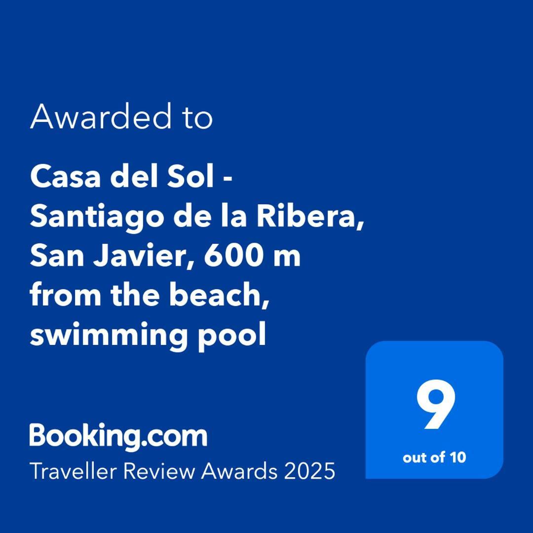 Casa Del Sol - Santiago De La Ribera, San Javier, 600 M From The Beach, Swimming Pool Bagian luar foto